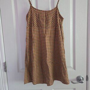 XS Yellow Plaid Dress